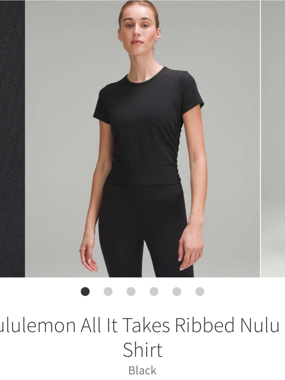 Lululemon All It Takes Ribbed Nulu T-Shirt Black